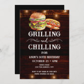 Grillen en Chilling BBQ 30e Verjaardag Uitnodiging (Voorkant / Achterkant)