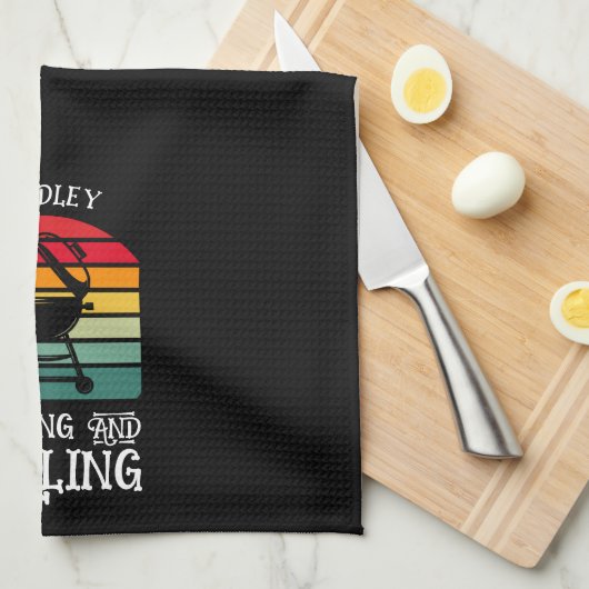 Grillen en koelen gepersonaliseerd theedoek (Quarter Fold)