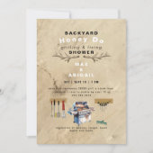 Grillen en repareren van rustieke gewei paren douc kaart (Voorkant)