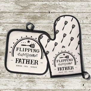 Grillen Flipping Geweldige Vader Ovenwant & Pannenlap Set