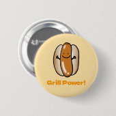 Grillen Hot Dog Cartoon Ronde Button 5,7 Cm (Voorkant /achterkant)