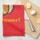 Grillen Hot Dog Cartoon Theedoek (Quarter Fold)