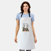 Grillen met mijn kabouters schort (Gedragen)