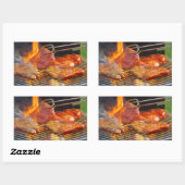 grillen rechthoekige sticker (Vel)