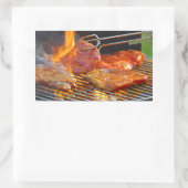 grillen rechthoekige sticker (Tas)