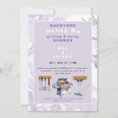 Grillen & repareren van lavendelparen Douche Kaart (Voorkant)