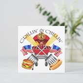 Grillend en chiller advocaat Juridische uitnodigi Kaart (Staand voorkant)