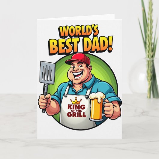Grillende Held Vaderdag Kaart (Voorkant)