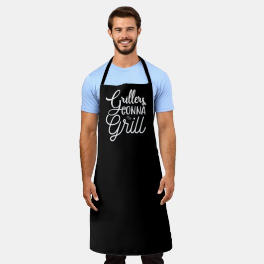 Grillers Gonna Grill BBQ Large Black Apron Schort (Gedragen)