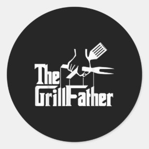 Grillfather Barbecue BBQ Grill Master Rookvlees Ronde Sticker