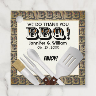 Grillgereedschap Barbecue Feest Dank U Bedankjes Labels