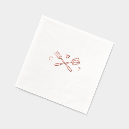 Grillgereedschap en Initialen Ik doe BBQ Douche Folie Servetten (Links)