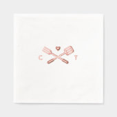 Grillgereedschap en Initialen Ik doe BBQ Douche Folie Servetten (Voorkant)