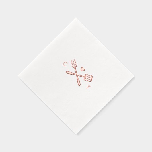 Grillgereedschap en Initialen Ik doe BBQ Douche Folie Servetten (Rechts)