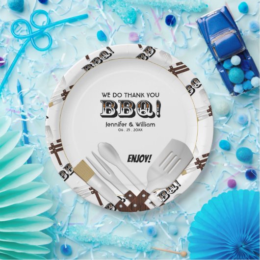 Grillgereedschap Ik Doe BBQ Papieren Bordje (Feest)