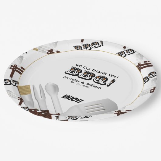 Grillgereedschap Ik Doe BBQ Papieren Bordje (Gekanteld)