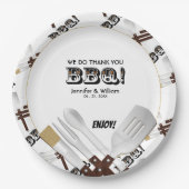 Grillgereedschap Ik Doe BBQ Papieren Bordje (Voorkant)