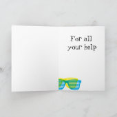 Grillglazen thema wenskaart bedankkaart (Binnen)