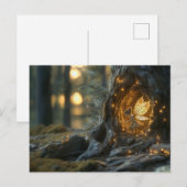 grillig afbeelding van een fee in de holte van een briefkaart (Voorkant / Achterkant)