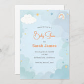 grillig Baby shower Kaart (Voorkant / Achterkant)