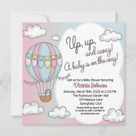 grillig Baby shower met heteluchtballon Kaart