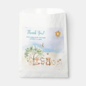 grillig Baby shower voor wilde dieren Bedankzakje (Voorkant)