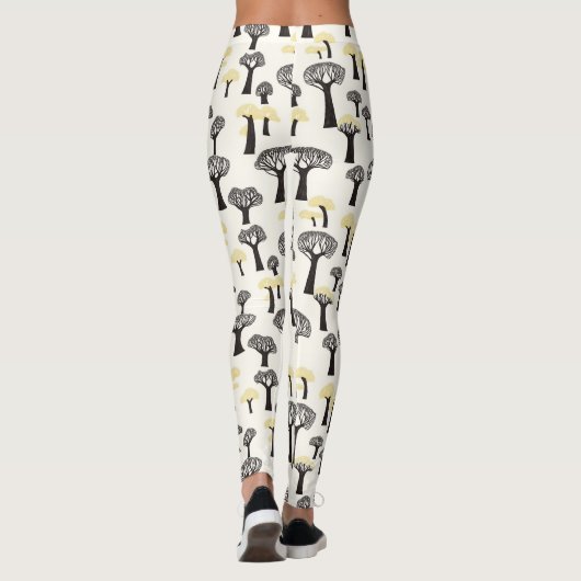grillig baobab-boompatroon leggings (Achterkant)
