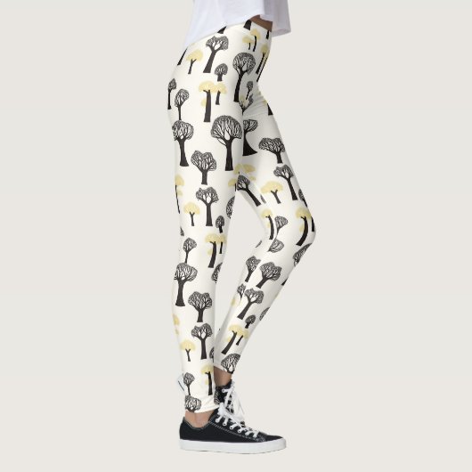 grillig baobab-boompatroon leggings (Rechts)