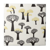 grillig baobab-boompatroon tegeltje (Voorkant)