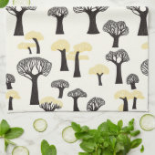 grillig baobab-boompatroon theedoek (Gevouwen)