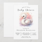 grillig bedrukbaar zwaan Baby shower Kaart (Voorkant / Achterkant)