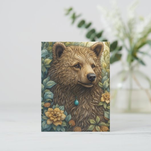 Grillig Beer in Vorst Briefkaart (Staand voorkant)