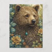 Grillig Beer in Vorst Briefkaart (Voorkant)