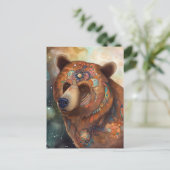 grillig Beer kleurrijk Briefkaart (Staand voorkant)