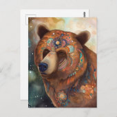 grillig Beer kleurrijk Briefkaart (Voorkant / Achterkant)