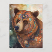 grillig Beer kleurrijk Briefkaart (Voorkant)