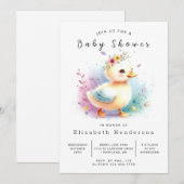 grillig bewerkbaar eendenBaby shower Kaart (Voorkant / Achterkant)