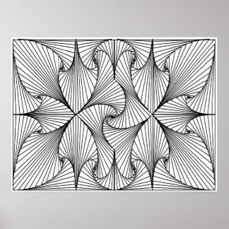 grillig bloemblaadje poster