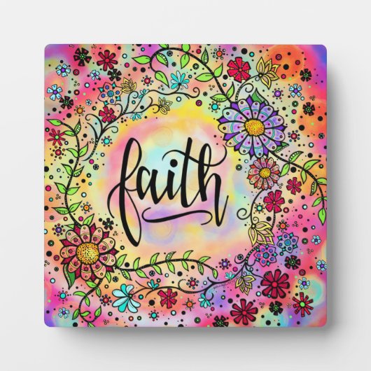 grillig bloemengeloof fotoplaat (Voorkant)