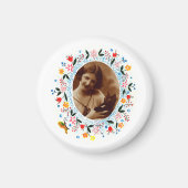  grillig bloemenkat Lijst foto Magneet (Voorkant)