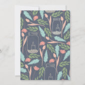 grillig bloemensluimberfeest uitnodigen kaart (Achterkant)