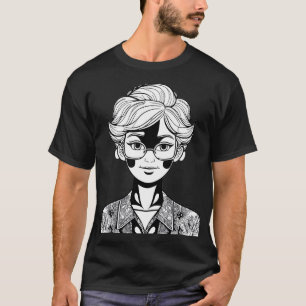 grillig bloemig harmonisch karakter t-shirt
