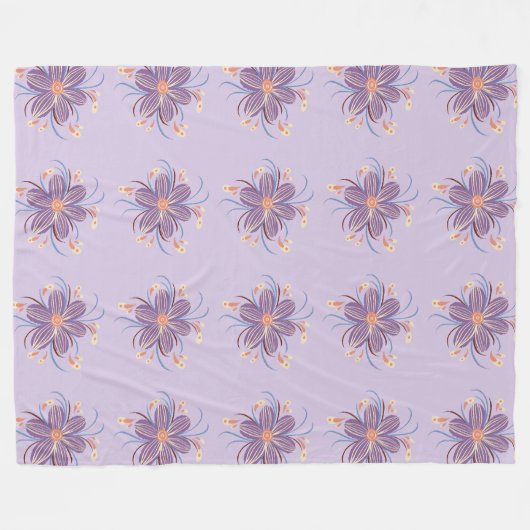 grillig bloemrooster fleece deken (Voorkant (Horizontaal))