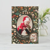 grillig bos feestdagenkaart (Staand voorkant)