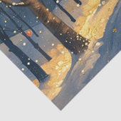 Grillig bos tijdens de winter decoupage tissuepapier (Detail)