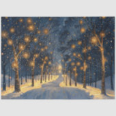 Grillig bos tijdens de winter decoupage tissuepapier (Voorkant)