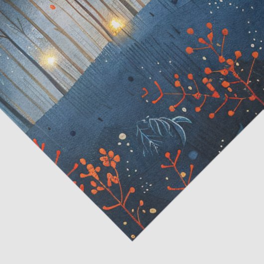 Grillig bos tijdens Herfst decoupage Tissuepapier (Detail)