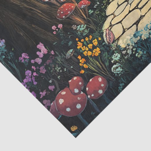 grillig bospad tissuepapier (Detail)