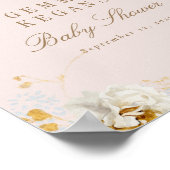 grillig botanisch baby shower welkomstbord poster (Hoek)