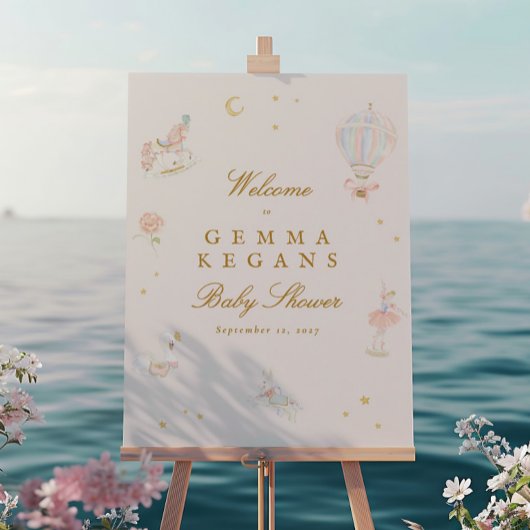 grillig botanisch baby shower welkomstbord poster